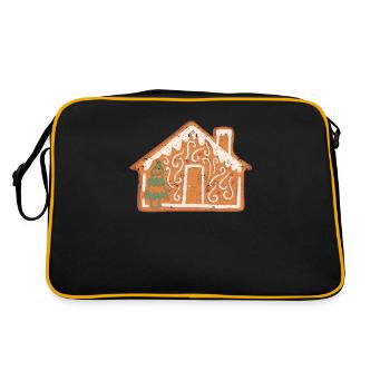 Bonhomme de pain d'épice de Noël maison pain d'épice de Noël drôle - Sac Retro - noir/or - Dos