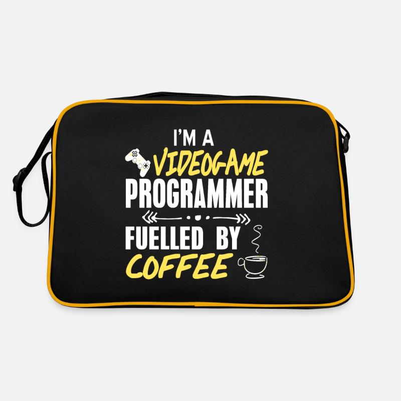 I'm A Video Game Programmer Fueled By Coffee Retro Tasche