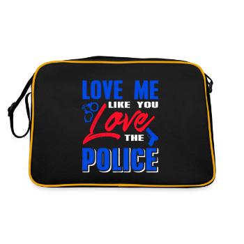 Aime-moi comme tu aimes la police cool retro - Sac Retro - noir/or - Dos