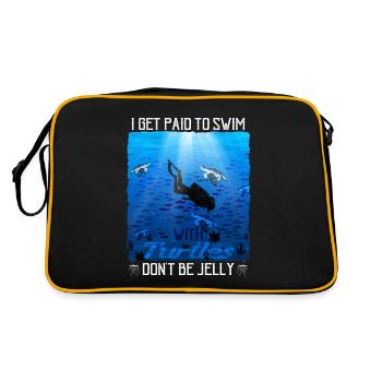 Turtles Sea turtles Tortoises - Retro Bag - black/gold - Back