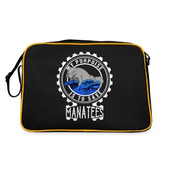 Manatee Manatee Manti Floaty Potatoes - Retro Bag - black/gold - Back