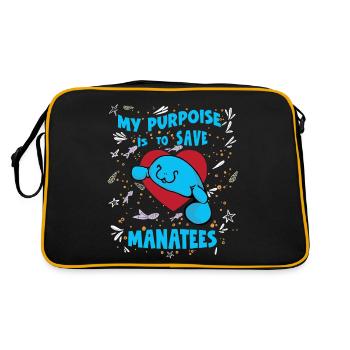 Manatee Manatee Manti Floaty Potatoes - Retro Bag - black/gold - Back