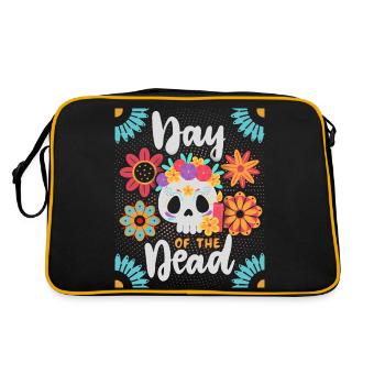 Jour des morts, Crâne de sucre - Sac Retro - noir/or - Dos