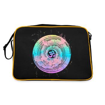 Om symbole Om signe, mandala om, yoga yogi - Sac Retro - noir/or - Dos