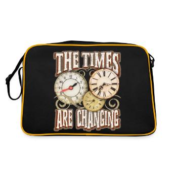 Dire avec montre, montre de poche, inspiration motivationnelle - Sac Retro - noir/or - Dos