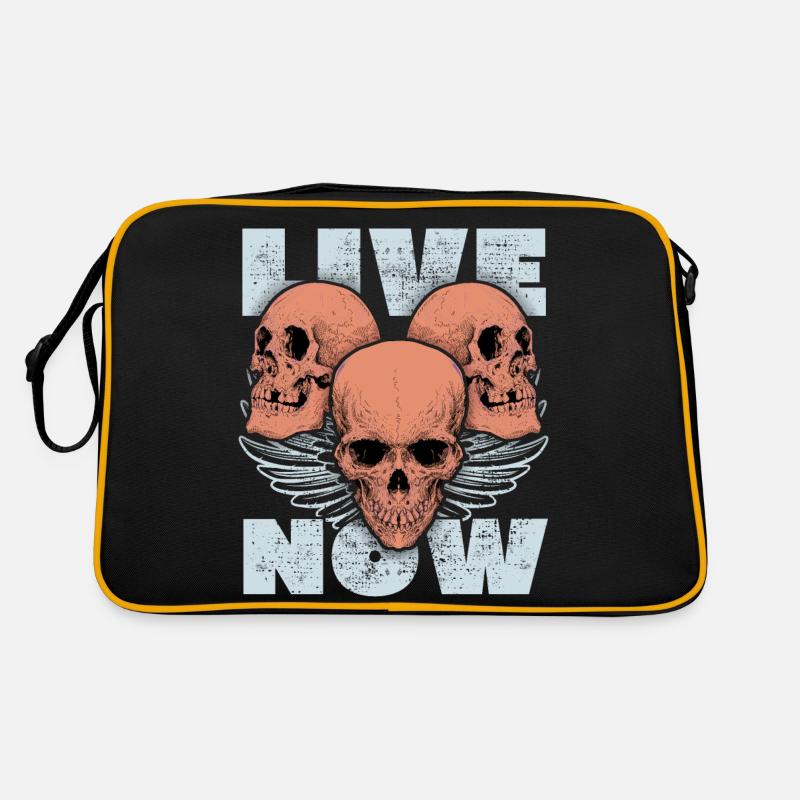 3 crânes, 3 crânes, ailes d’ange disant Sac Retro