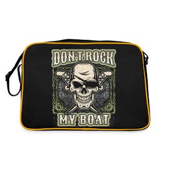 Crâne rieur, crâne, crâne de pirate - Sac Retro - noir/or - Dos