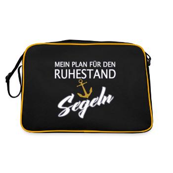 retraite voile plan de retraite marin capitaine grand-père - Sac Retro - noir/or - Dos