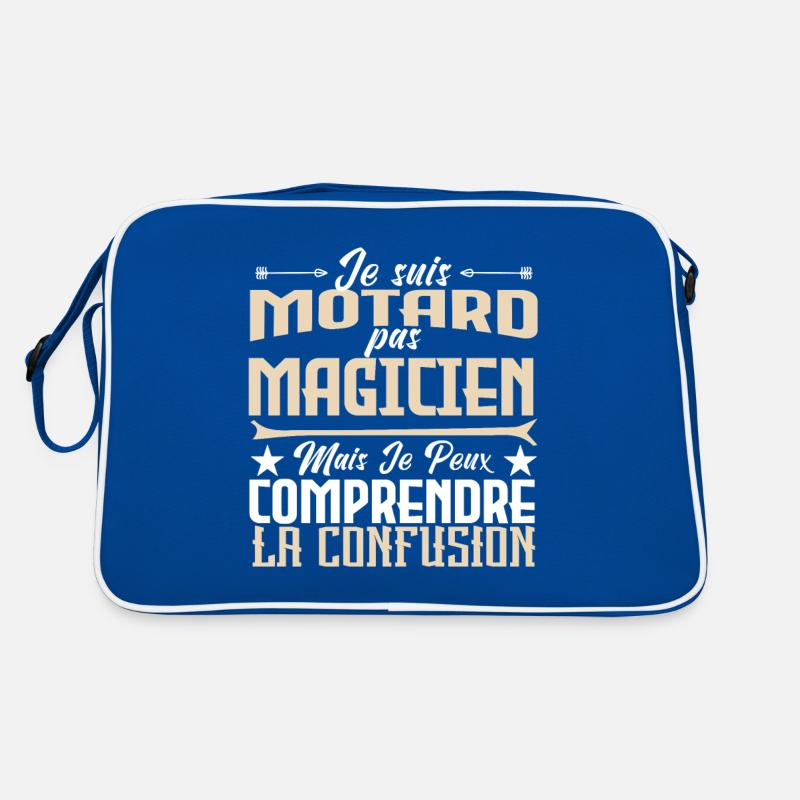 je suis Motard pas magicien Sac Retro