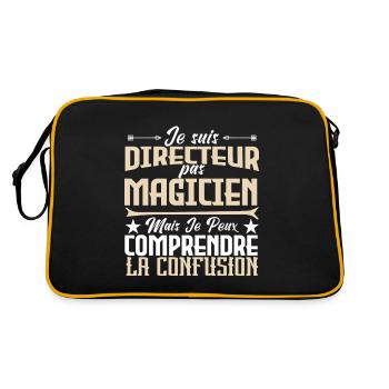 je suis Directeur pas magicien - Sac Retro - noir/or - Dos