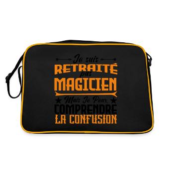 je suis Retraité pas MAGICIEN. - Sac Retro - noir/or - Dos