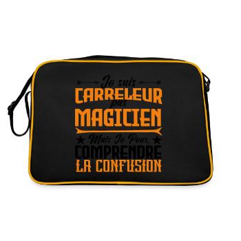 Je suis carreleur pas magicien - Sac Retro - noir/or - Dos