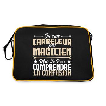 Je suis carreleur pas magicien - Sac Retro - noir/or - Dos