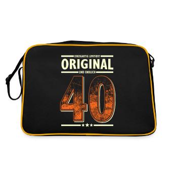 40ème anniversaire 40 ans Drôle de dicton pour le 40ème anniversaire. - Sac Retro - noir/or - Dos
