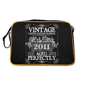 2011 | Vintage Perfectly since 2011 birthday - Retro Bag - black/gold - Back