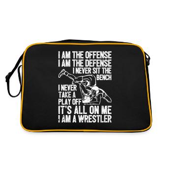 Je suis le lutteur offensif drôle combat de lutte - Sac Retro - noir/or - Dos