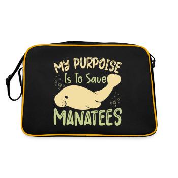 Manatee Manatee Manti Floaty Potatoes - Retro Bag - black/gold - Back