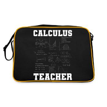 Funny calculus-teacher-mathematics-joke-fun-math - Retro Bag - black/gold - Back