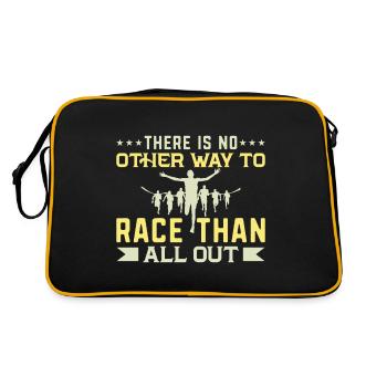 Triathlon Schwimmen Radfahren Laufen - Retro Tasche - Schwarz/Gold - Hinten