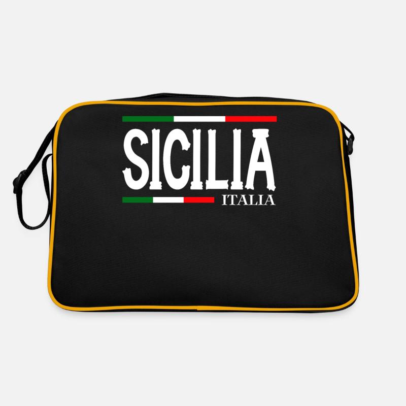 Drapeau de la Sicile Sicile Palerme Italie Sac Retro