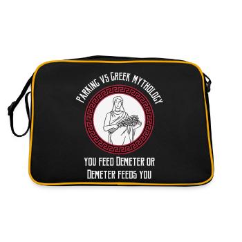 Antike Griechische Mythologie und Griechischer - Retro Tasche - Schwarz/Gold - Hinten