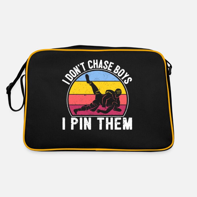 Je ne chasse pas les garçons je les épingle Drôle de catcheuse Sac Retro