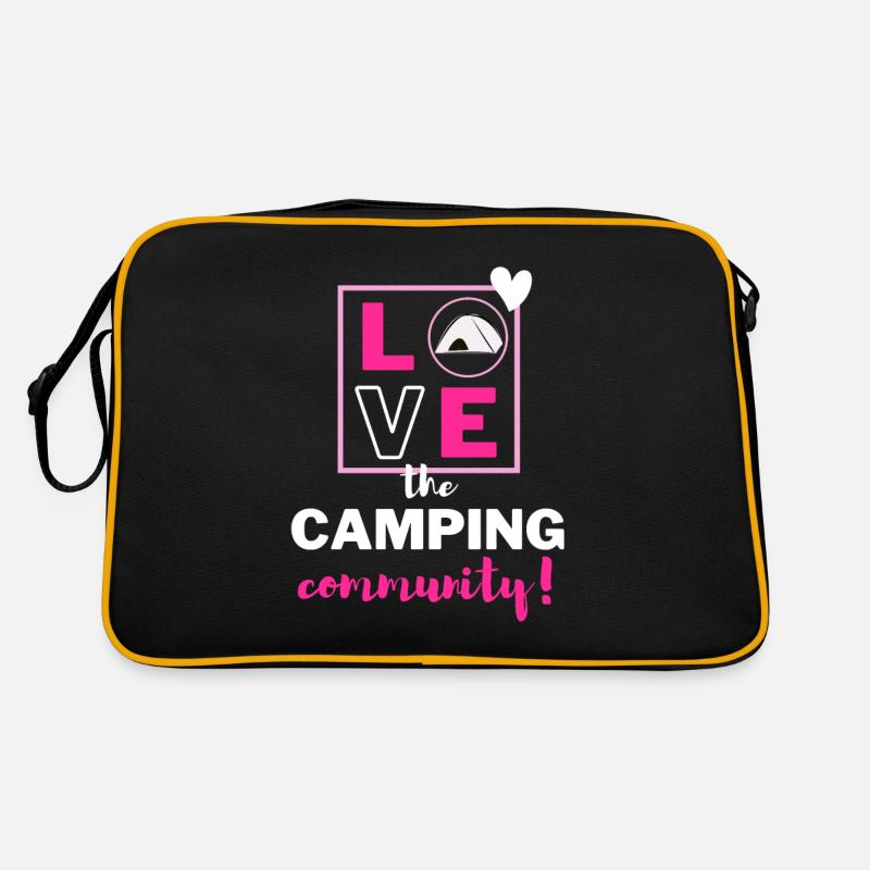 Ich liebe die Camping-Community! Retro Tasche