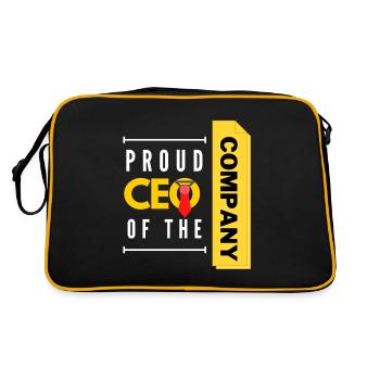 fier PDG de mon entreprise - Sac Retro - noir/or - Dos