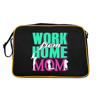 Retro Vintage Work From Home Mom Awesome - Retro Bag - black/gold - Back