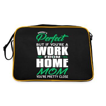 Nobody's Perfect But If You're Work From Mom - Retro Bag - black/gold - Back