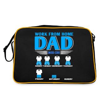 Travail à domicile Papa Drôle Code Vestimentaire T-Shirt - Sac Retro - noir/or - Dos