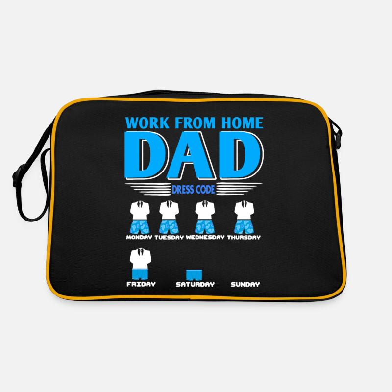 Travail à domicile Papa Drôle Code Vestimentaire T-Shirt Sac Retro