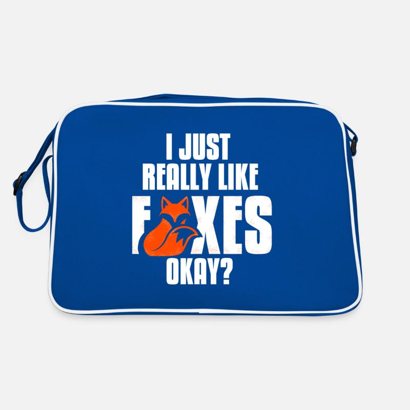 I Just Really Like Foxes Okay? Funny Fox Lover Retro Bag