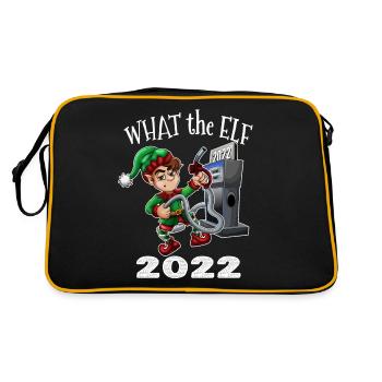 Hommes Femmes Mignon Elfe Noël Gaz Cher - Sac Retro - noir/or - Dos