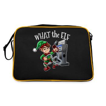 L’elfe en colère à propos de Noël au gaz cher - Sac Retro - noir/or - Dos