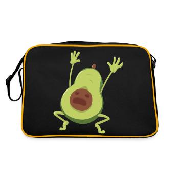 Screaming Avocado - Retro Bag - black/gold - Back