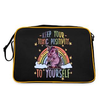 Licorne Zombie Toxic Positivity Misanthropes - Sac Retro - noir/or - Dos