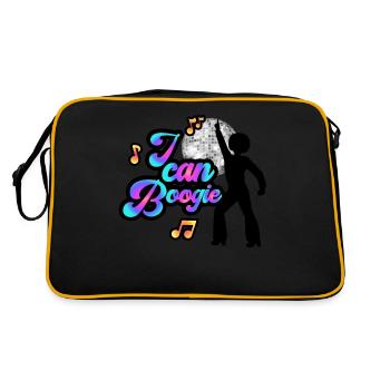 Funk Clothing | Vintage 70er Jahre Kostüm für Soul Musik - Retro Tasche - Schwarz/Gold - Hinten