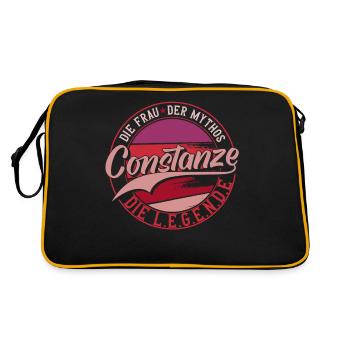 Die frau der Mythos die Legende Constanze Geschenk - Retro Tasche - Schwarz/Gold - Hinten