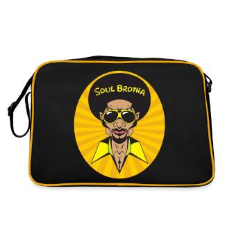 Funk Clothing | Vintage 70er Jahre Kostüm für Soul Musik - Retro Tasche - Schwarz/Gold - Hinten