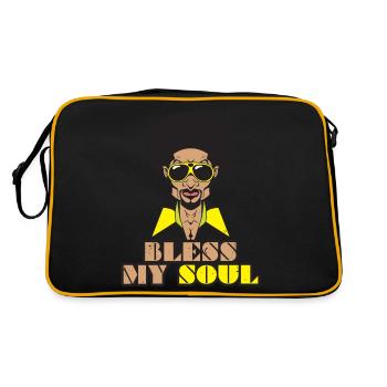 Funk Clothing | Vintage 70er Jahre Kostüm für Soul Musik - Retro Tasche - Schwarz/Gold - Hinten