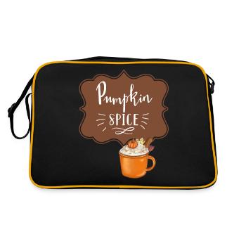 pumpkin spice , fall - Retro Bag - black/gold - Back