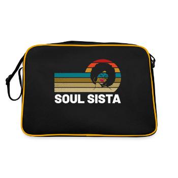 Funk Clothing | Vintage 70er Jahre Kostüm für Soul Musik - Retro Tasche - Schwarz/Gold - Hinten