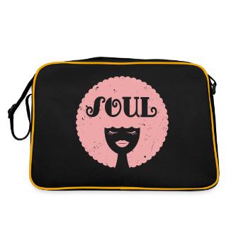 Funk Clothing | Vintage 70er Jahre Kostüm für Soul Musik - Retro Tasche - Schwarz/Gold - Hinten