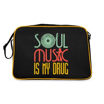 Funk Clothing | Vintage 70er Jahre Kostüm für Soul Musik - Retro Tasche - Schwarz/Gold - Hinten