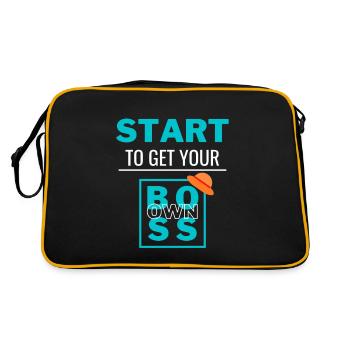 Become your own boss - Retro Bag - black/gold - Back