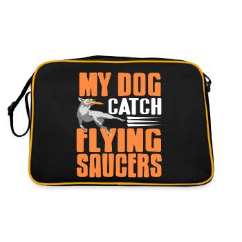 My Dog Catch Flying Saucers Retro Dog Training - Retro Bag - black/gold - Back