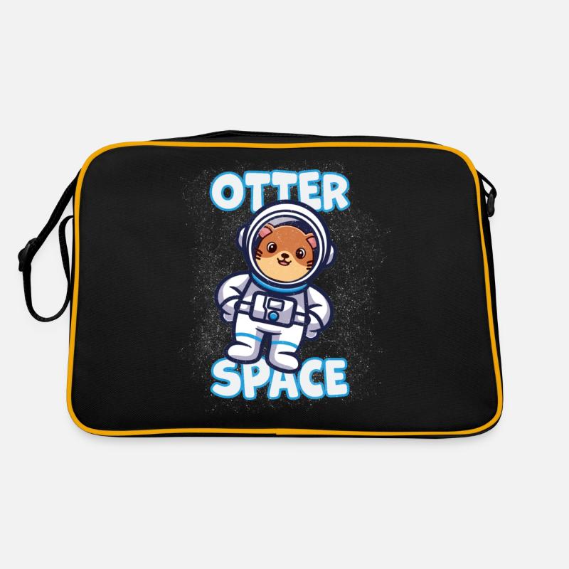 Otter Space Shirt, Funny Outer Space Otter Retro Bag