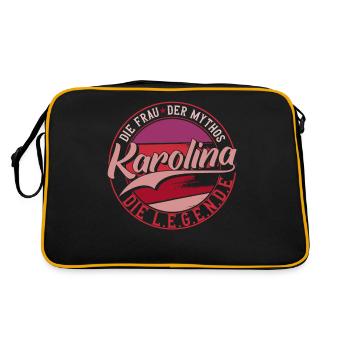 Die frau der Mythos die Legende Karolina Geschenk - Retro Tasche - Schwarz/Gold - Hinten