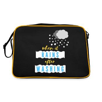 if it rains after washing - Retro Bag - black/gold - Back